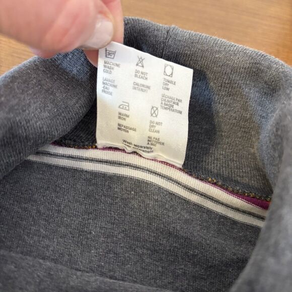 VTG 90's Esprit L Street Wear Rainbow Striped Turtle Neck Pullover T-Shirt Top - Picture 7 of 7